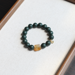 【Soothed】Herbal Scent Gardenia and Polygonum Multiflorum Irritability-Relieving Natural Agate Bracelet 12mm