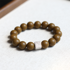 【Caring】Herbal Scent Ginseng & Sweet Osmanthus Womb-Warming & Stomach-Nourishing Beaded Bracelet 12mm