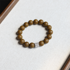 【Caring】Herbal Scent Ginseng & Sweet Osmanthus Womb-Warming & Stomach-Nourishing Beaded Bracelet 12mm