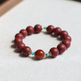 【Rosy-cheeked】 HERBAL SCENT Handcrafted Rose & Red Ginseng Botanical Bracelet (12mm)