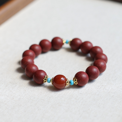 【Rosy-cheeked】Herbal Scent Rose Ginseng and Blood-Nourishing Bracelet 12mm