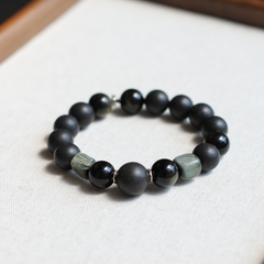 【Robust】Herbal Scent Black Dragon Saliva & Black Ginseng Kidney-Warming Bracelet 12mm