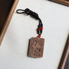 【Auspicious】Herbal Scent Black Ginseng and Lychee Auspicious Phoenix Incense Pendant