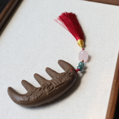 【Luscious】 HERBAL SCENT Botanical Hair-Wellness Comb - Pixiu Pendant & Pet-Friendly Design