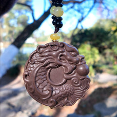 【Long】 HERBAL SCENT "Dragon" Handcrafted Botanical Incense Pendant - Pet-Friendly & Auspicious Decor
