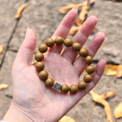 【Caring】Herbal Scent Ginseng & Sweet Osmanthus Womb-Warming & Stomach-Nourishing Beaded Bracelet 12mm