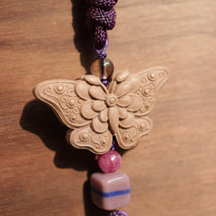 【Lavish】Herbal Scent Purple Butterfly Aromatic Pendant - Jasmine Infused for Calm & Relaxation