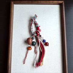 【Ethnic】Herbal Scent Red Tibetan-Style Bag Charm with Lavender Accent