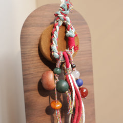 【Ethnic】Herbal Scent Red Tibetan-Style Bag Charm with Lavender Accent