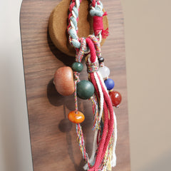 【Ethnic】Herbal Scent Red Tibetan-Style Bag Charm with Lavender Accent
