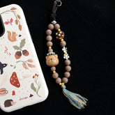 【Gentle】Herbal Scent Bear Phone Charm - Jasmine Infused for Calm & Relaxation
