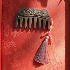 Lustrous HERBAL SCENT handcrafted botanical hair comb with Fo-Ti Sandalwood and Eclipta