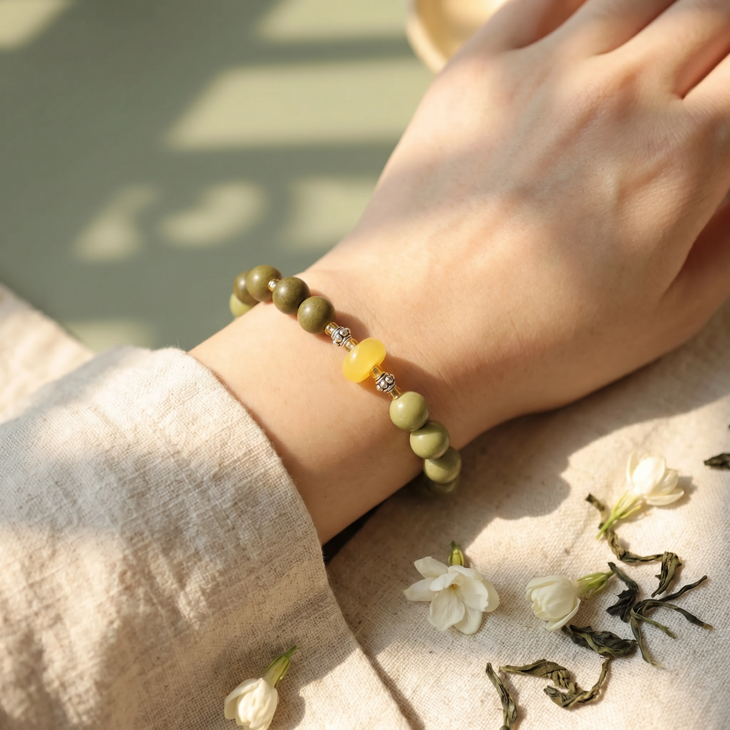 【Verdant】HERBAL SCENT Handcrafted Botanical Bracelet - 100% Pet-Safe & Outdoor Fresh Comfort