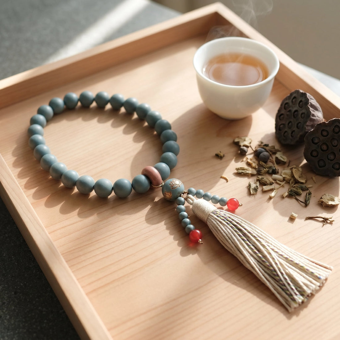 Handcrafted Botanical Lotus and Tangerine Peel Incense Pendants for Mindful Stillness