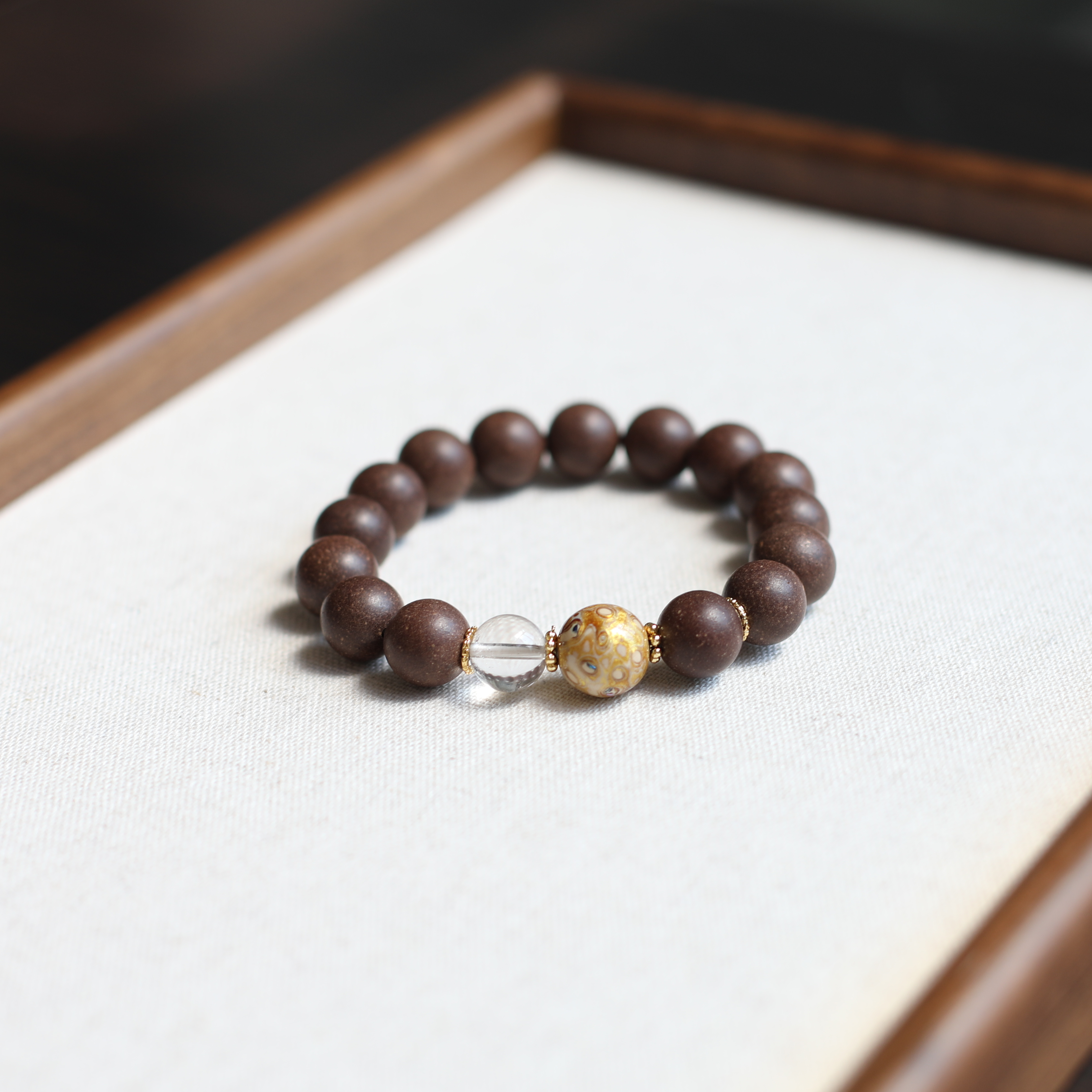 【Vibrant】Herbal Scent Black Ginseng & Lychee Fatigue-Relieving  Bracelet 12mm