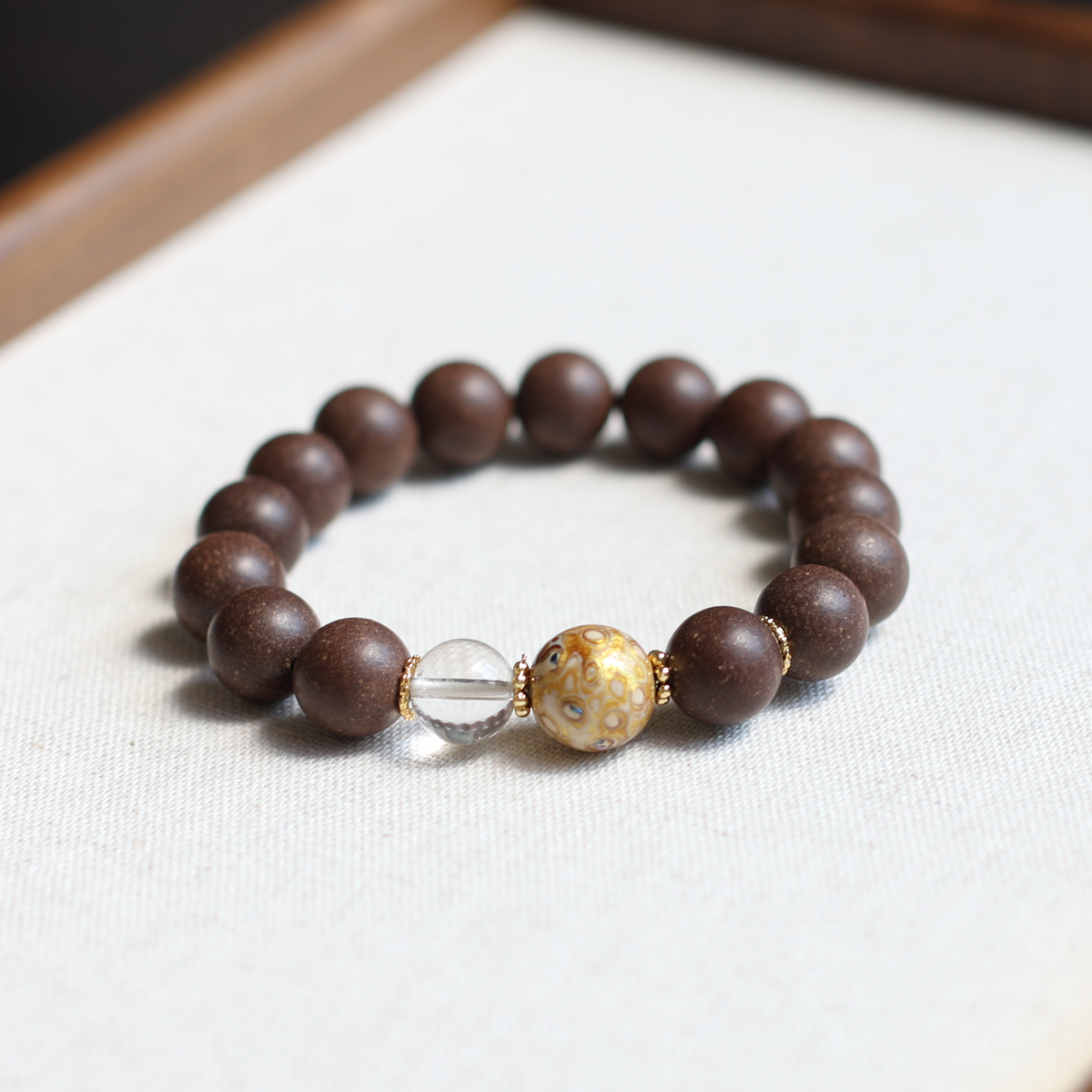 【Vibrant】Herbal Scent Black Ginseng & Lychee Fatigue-Relieving  Bracelet 12mm