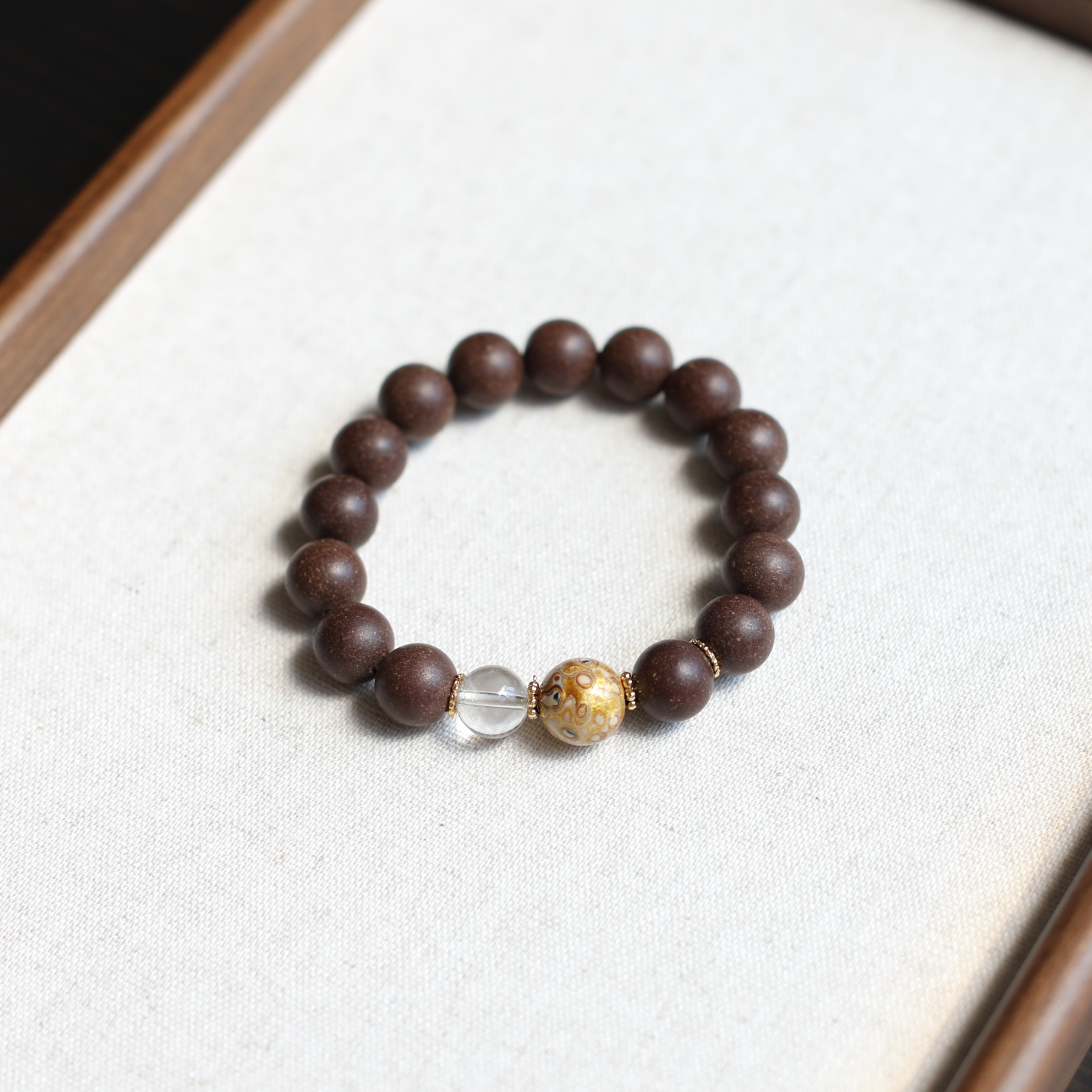 【Vibrant】Herbal Scent Black Ginseng & Lychee Fatigue-Relieving  Bracelet 12mm