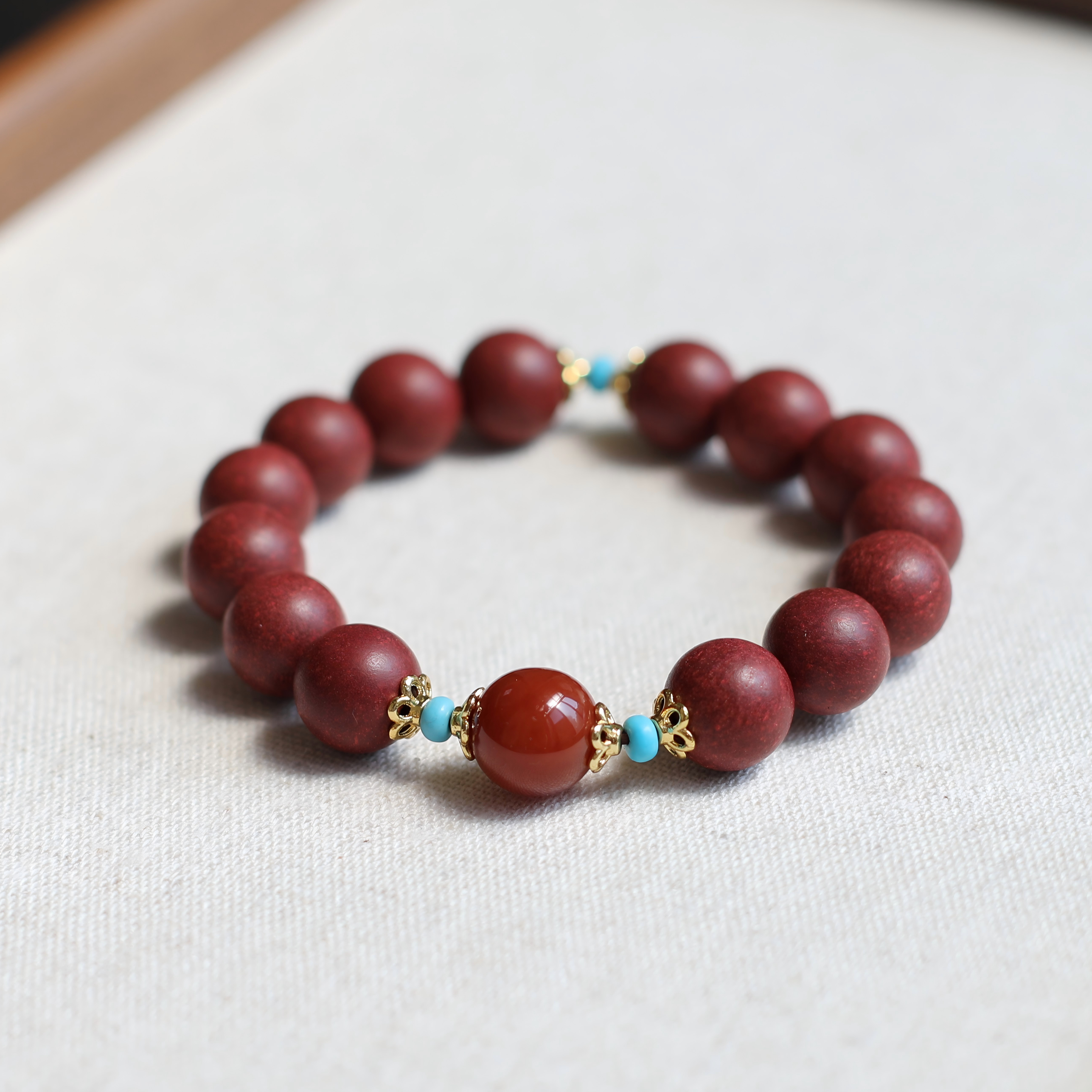 【Rosy-cheeked】Herbal Scent Rose Ginseng and Blood-Nourishing Bracelet 12mm