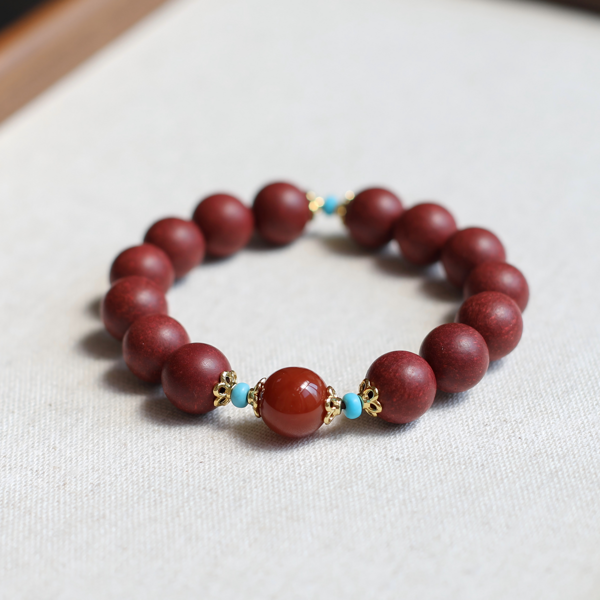 【Rosy-cheeked】Herbal Scent Rose Ginseng and Blood-Nourishing Bracelet 12mm