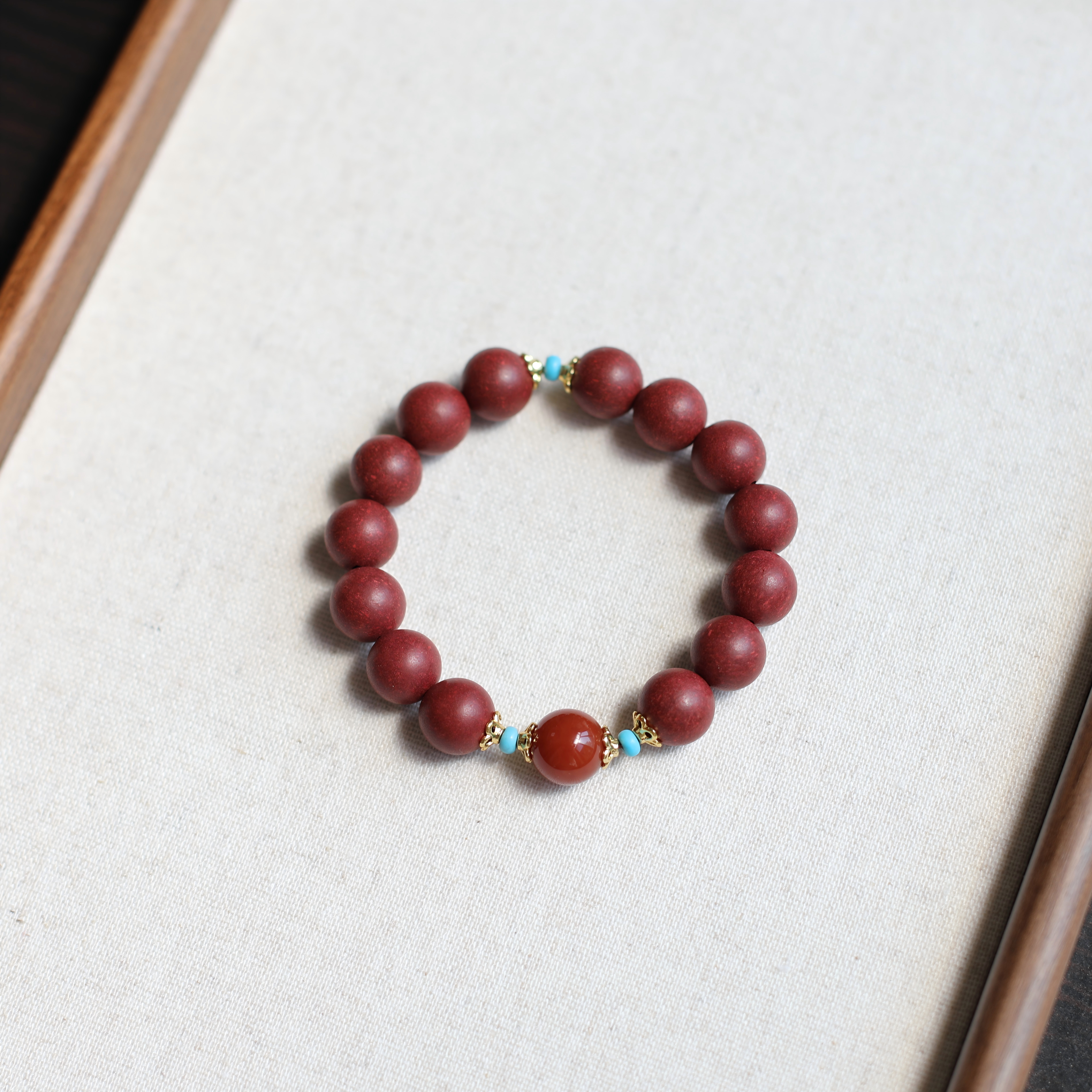 【Rosy-cheeked】Herbal Scent Rose Ginseng and Blood-Nourishing Bracelet 12mm