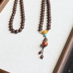 【Energetic】Herbal Scent Black Ginseng & Lychee Fatigue-Relieving Lacquer Long Necklace