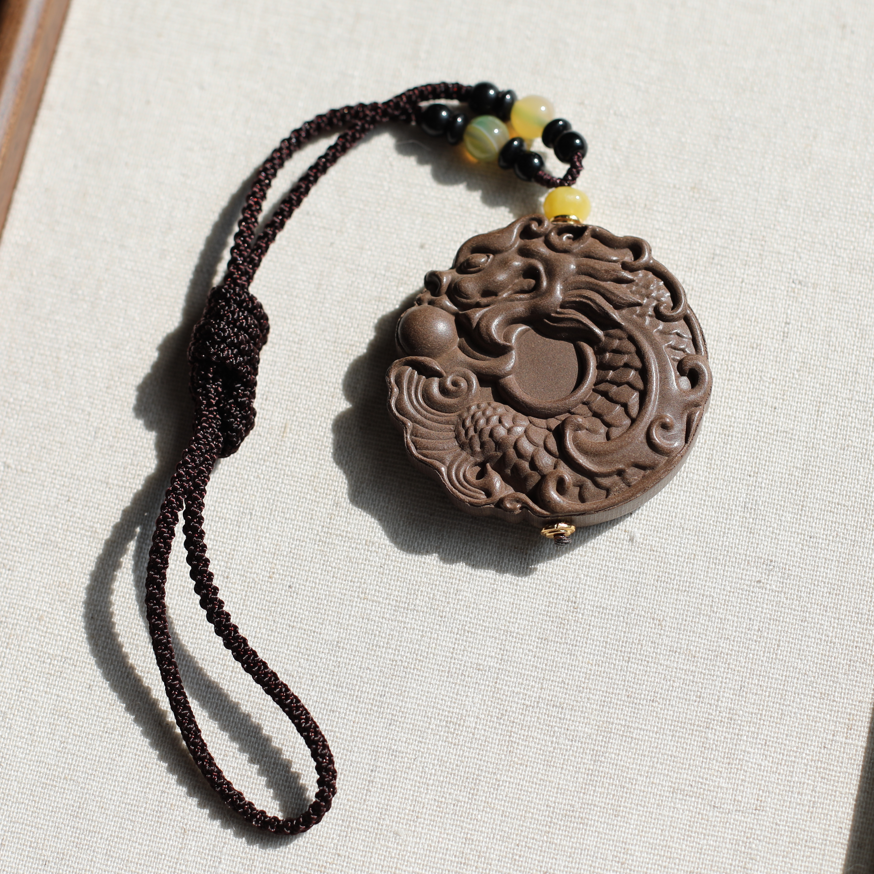 【Long】Herbal Scent Pagoda Tree Flower and Tangerine Peel Long Incense Pendant