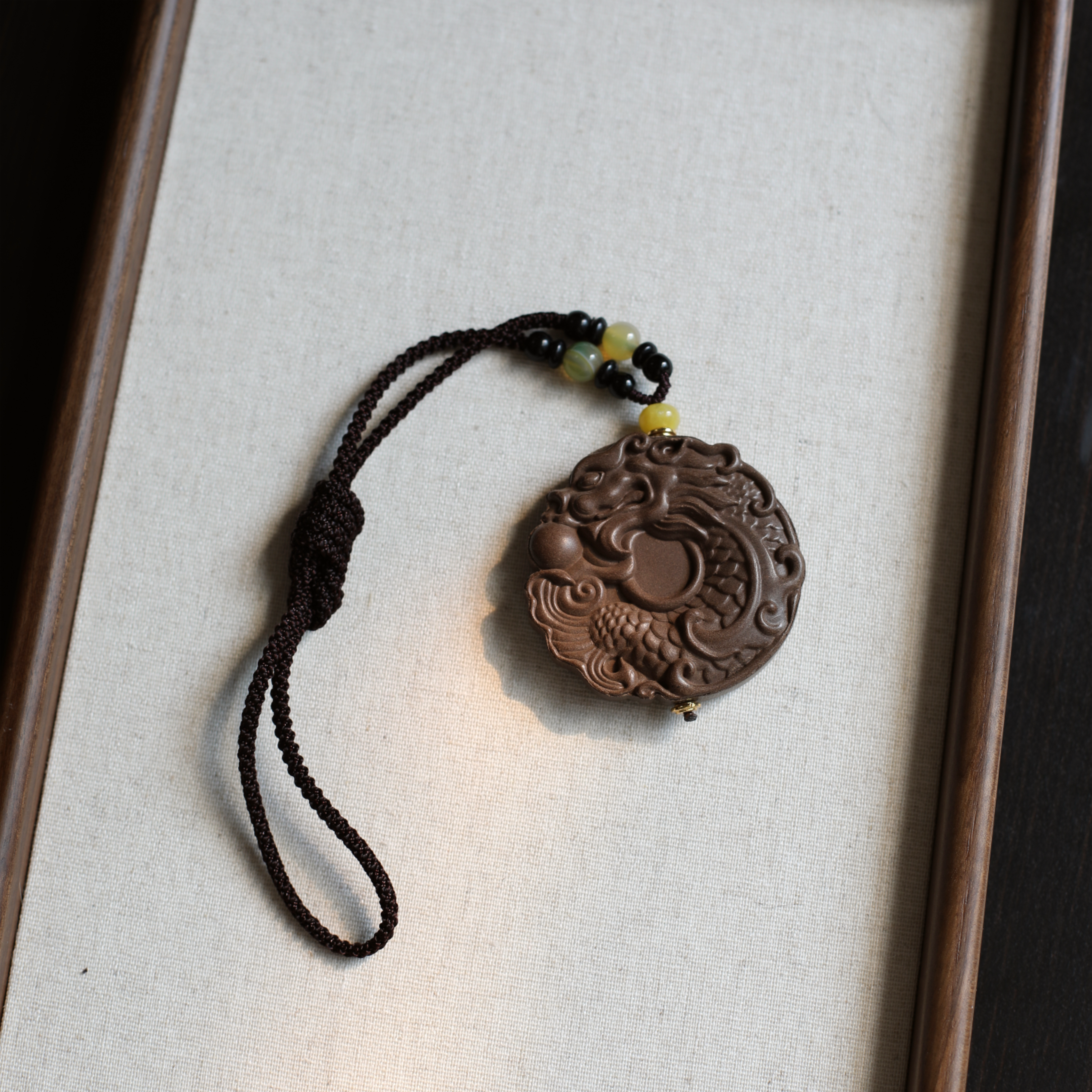 【Long】Herbal Scent Pagoda Tree Flower and Tangerine Peel Long Incense Pendant