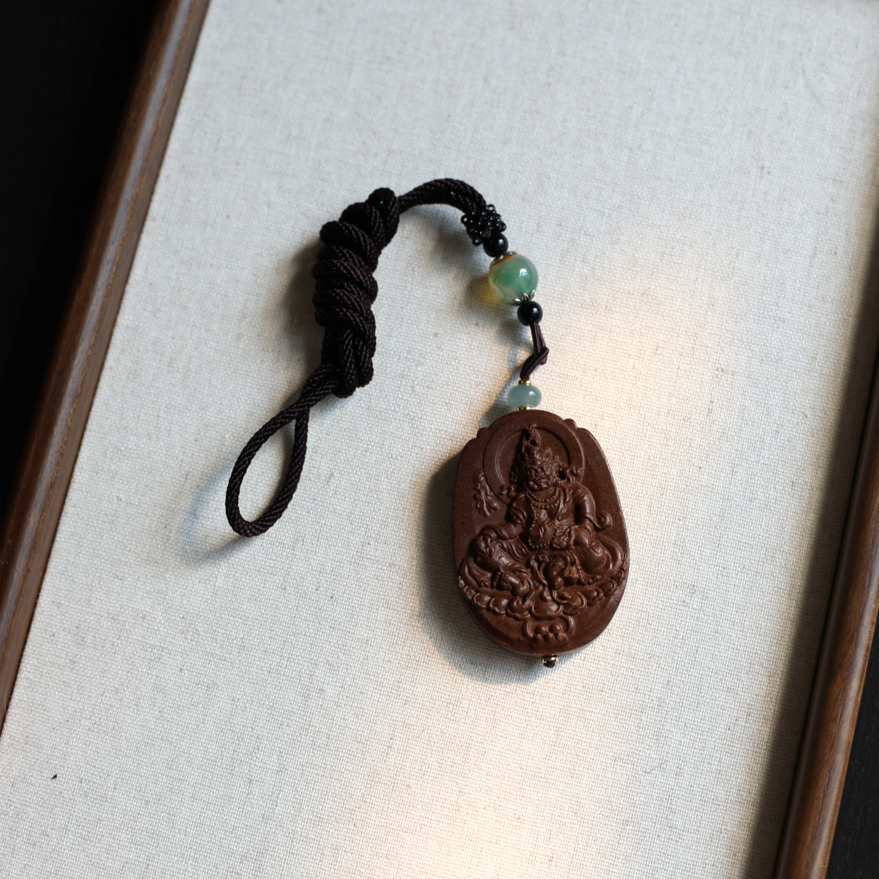 【Wealth】Herbal Scent Rose & Red Ginseng God of Wealth Incense Pendant