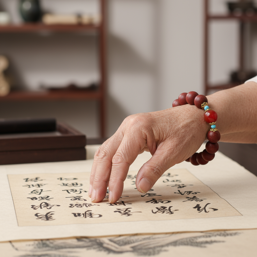 【Rosy-cheeked】Herbal Scent Rose Ginseng and Blood-Nourishing Bracelet 12mm