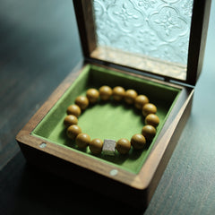 【Caring】Herbal Scent Ginseng & Sweet Osmanthus Womb-Warming & Stomach-Nourishing Beaded Bracelet 12mm