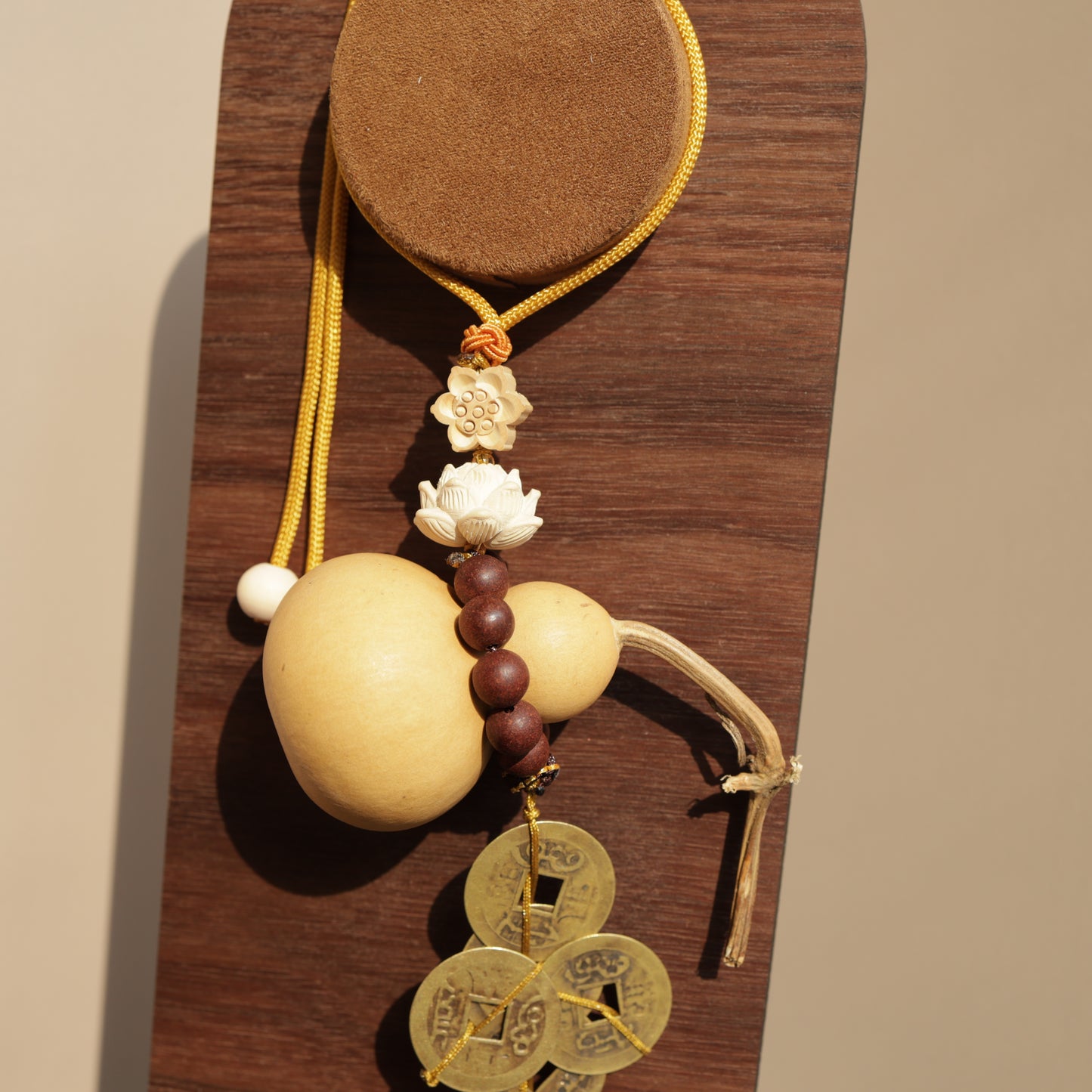 【Vitalizing】Herbal Scent Wealth-Attracting Vitality Car Charm - Ginseng Angelica Gourd & Five Emperor Coins