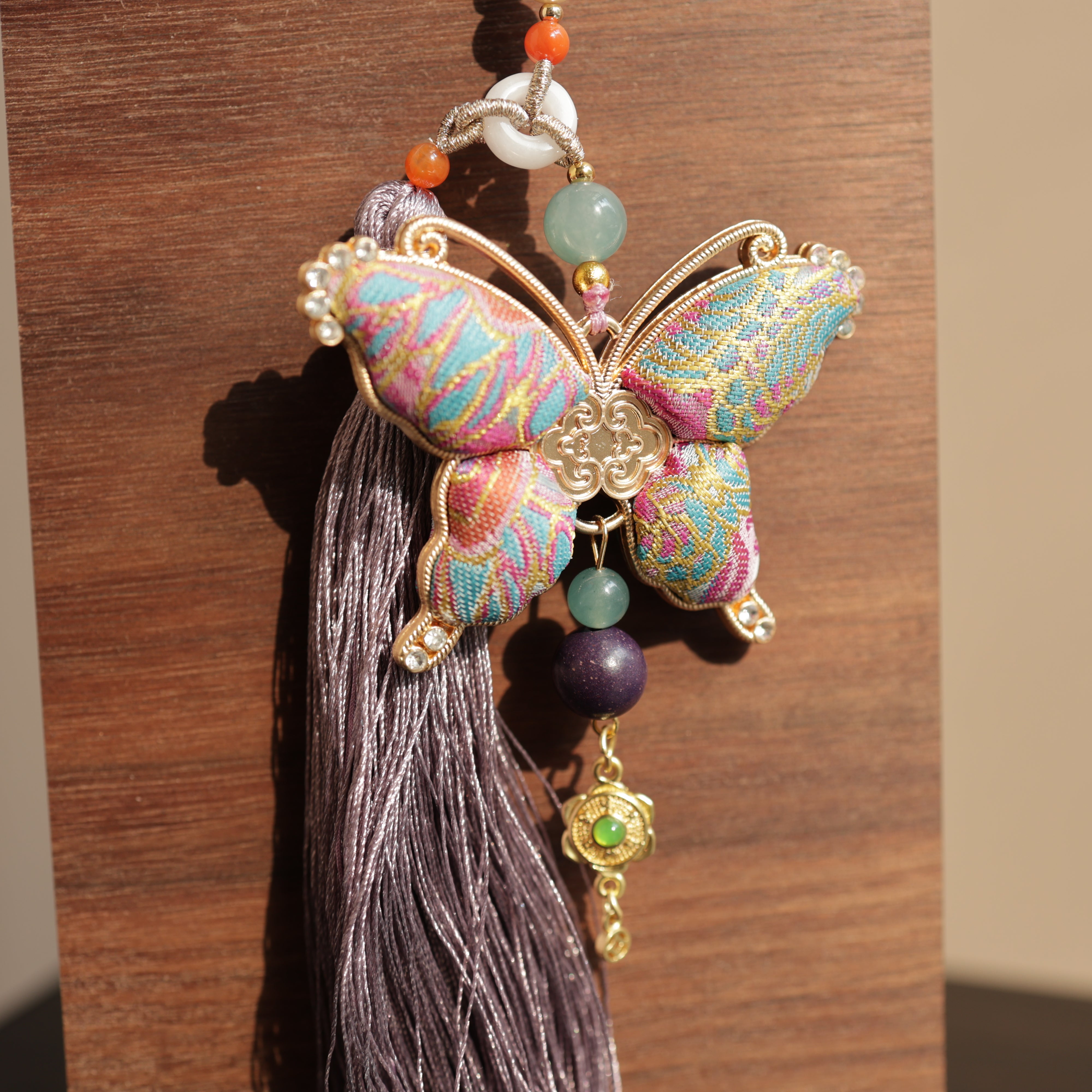 【Refreshing】Herbal Scent Vitality-Boosting Purple Butterfly Car Charm | Lac Insect Infused