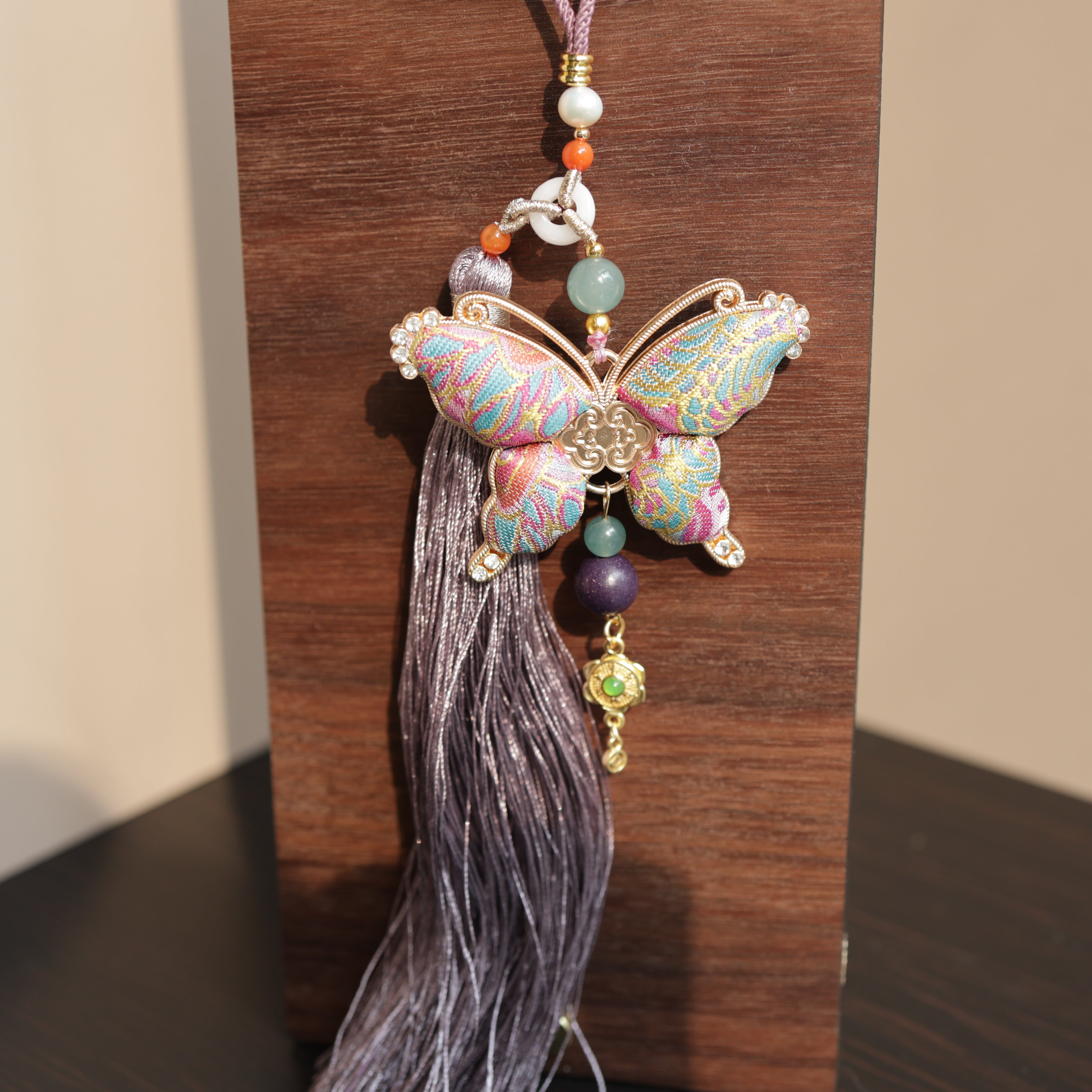 【Refreshing】Herbal Scent Vitality-Boosting Purple Butterfly Car Charm | Lac Insect Infused