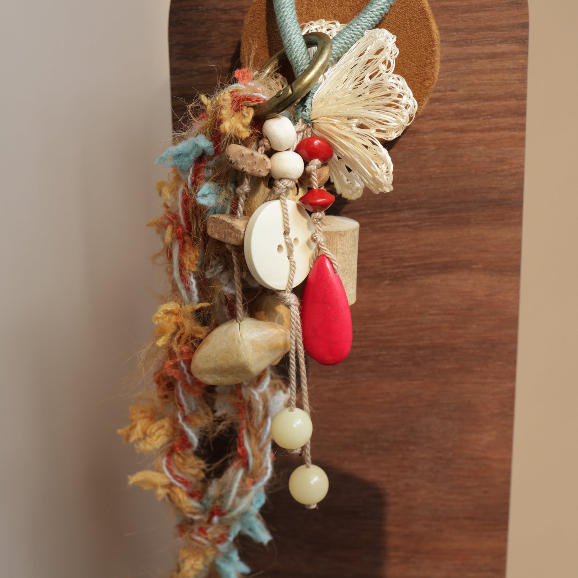 Herbal Scent Natural Shell & Wood Bag Charm - Figwort Infused for Irritation Relief — photo 5