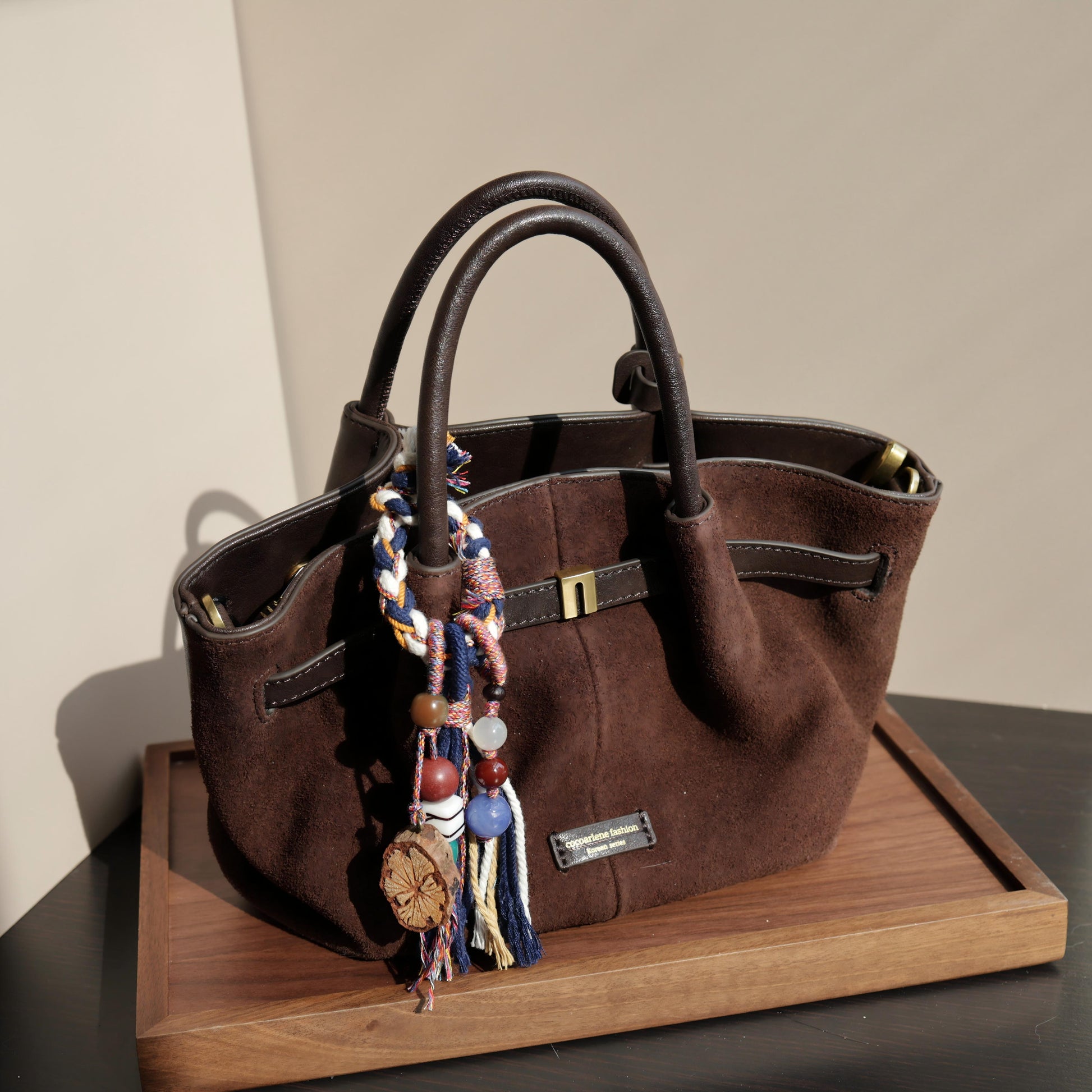 Herbal Scent Blue Tibetan-Style Bag Charm with Rose Accent — photo 6