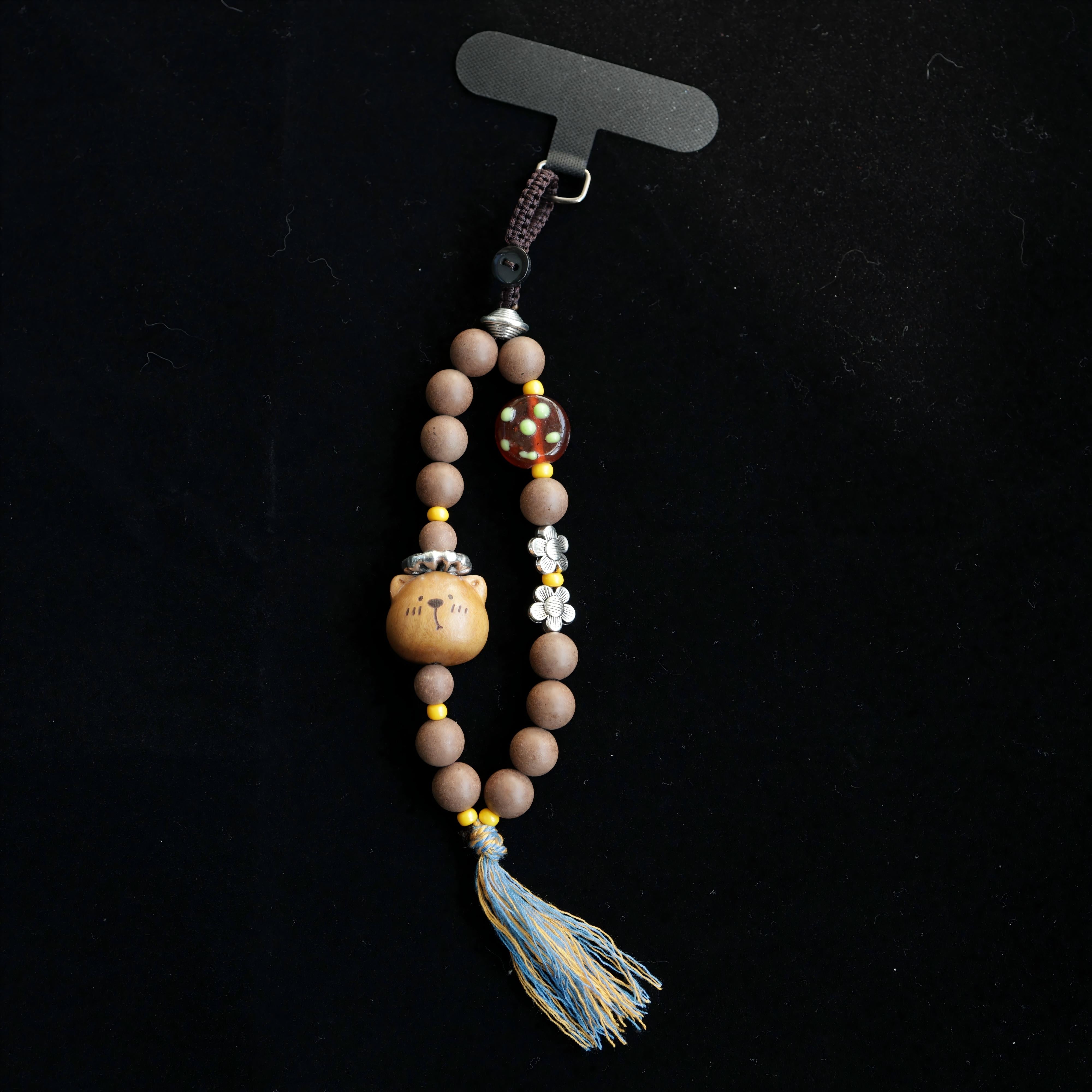 【Gentle】Herbal Scent Bear Phone Charm - Jasmine Infused for Calm & Relaxation