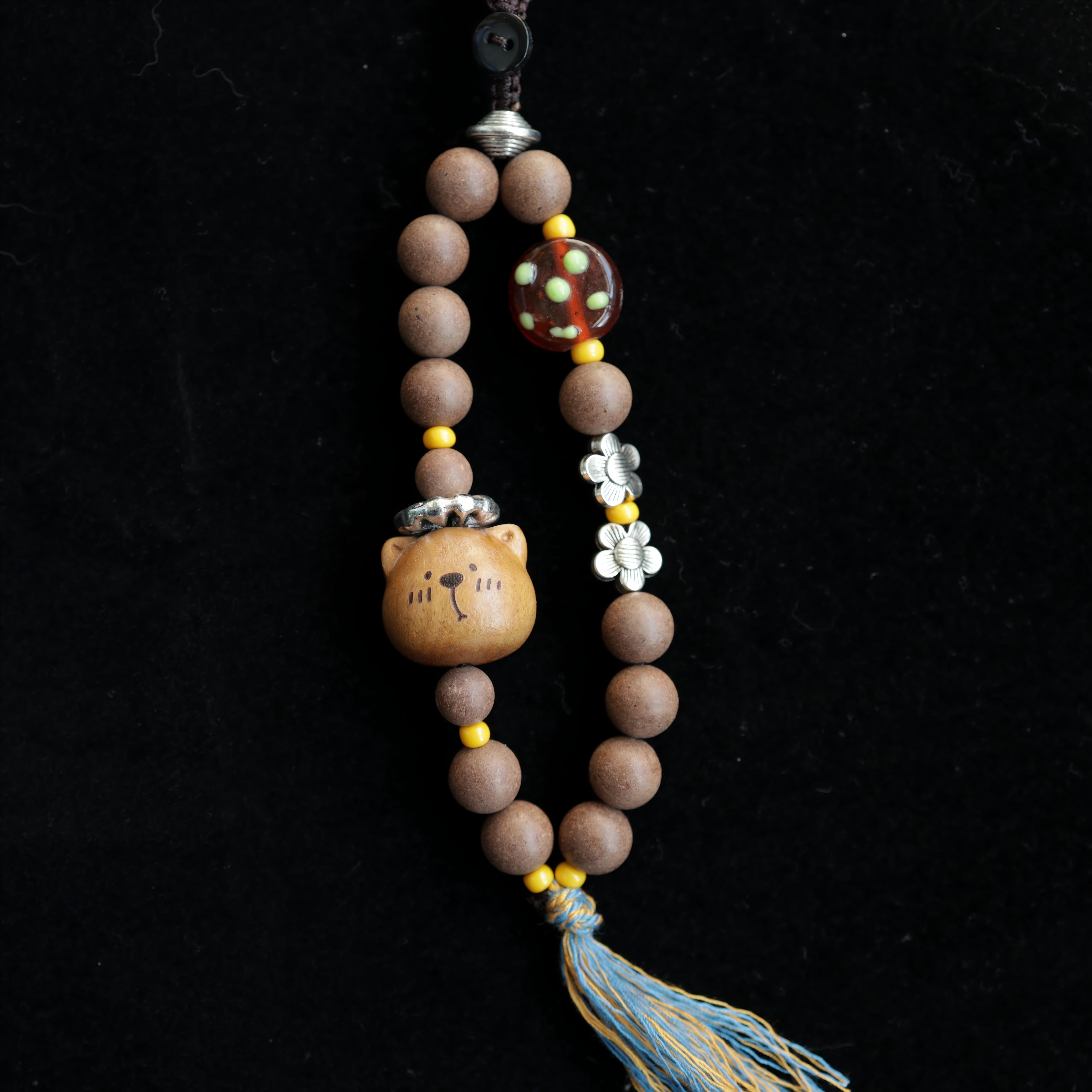 【Gentle】Herbal Scent Bear Phone Charm - Jasmine Infused for Calm & Relaxation