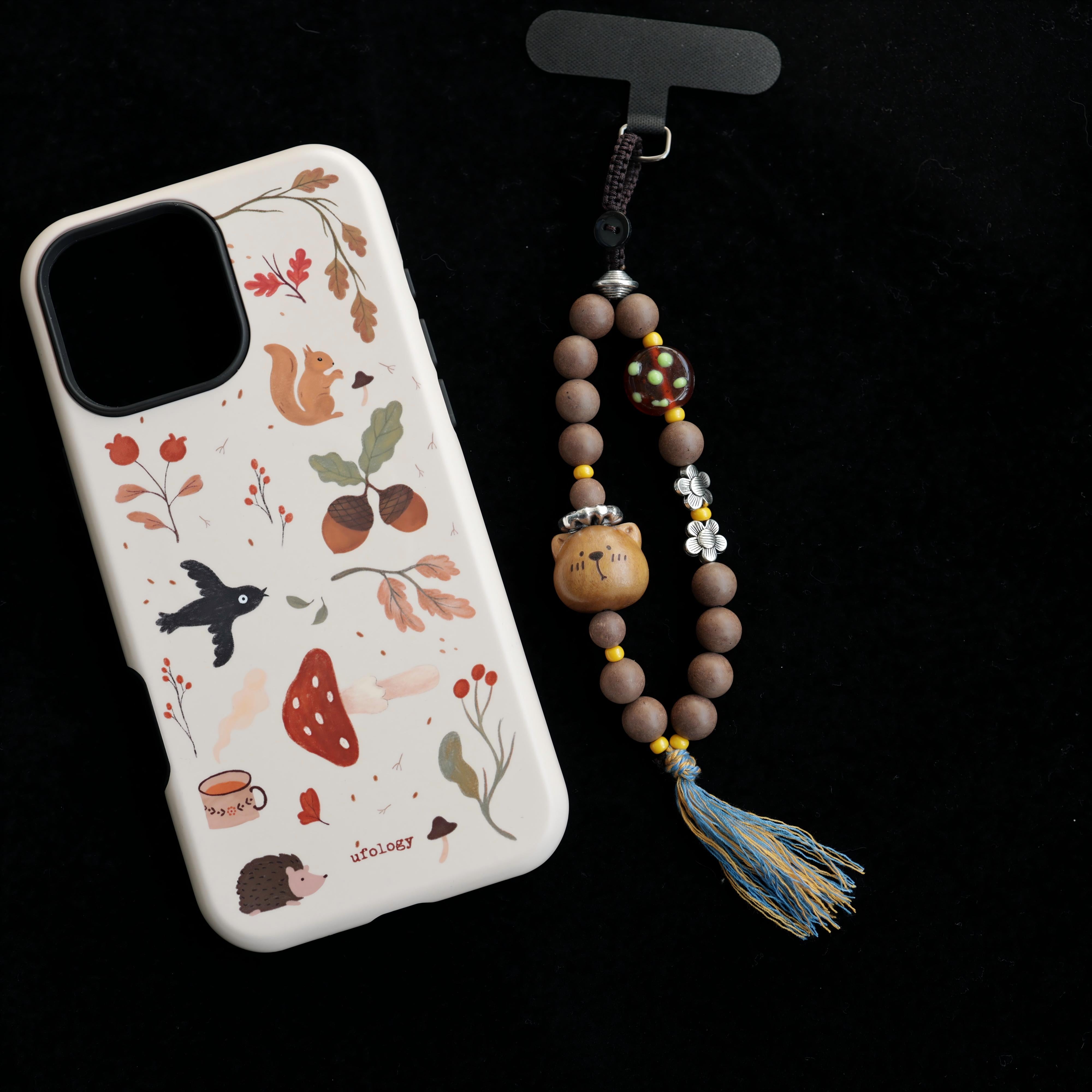 【Gentle】Herbal Scent Bear Phone Charm - Jasmine Infused for Calm & Relaxation