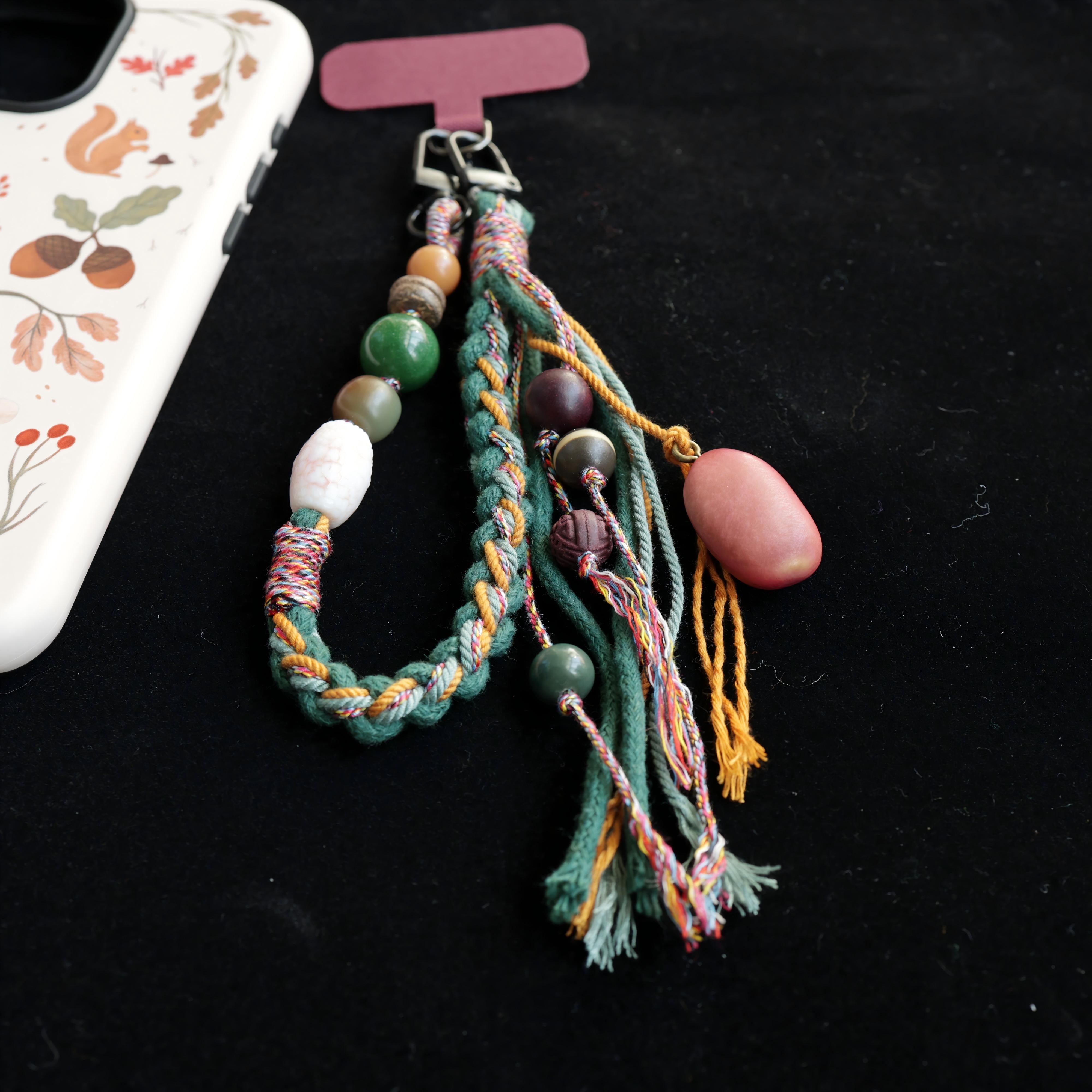 【Earthy】Herbal Scent "Tibetan Green" Phone Charm | Rose & Lakawood