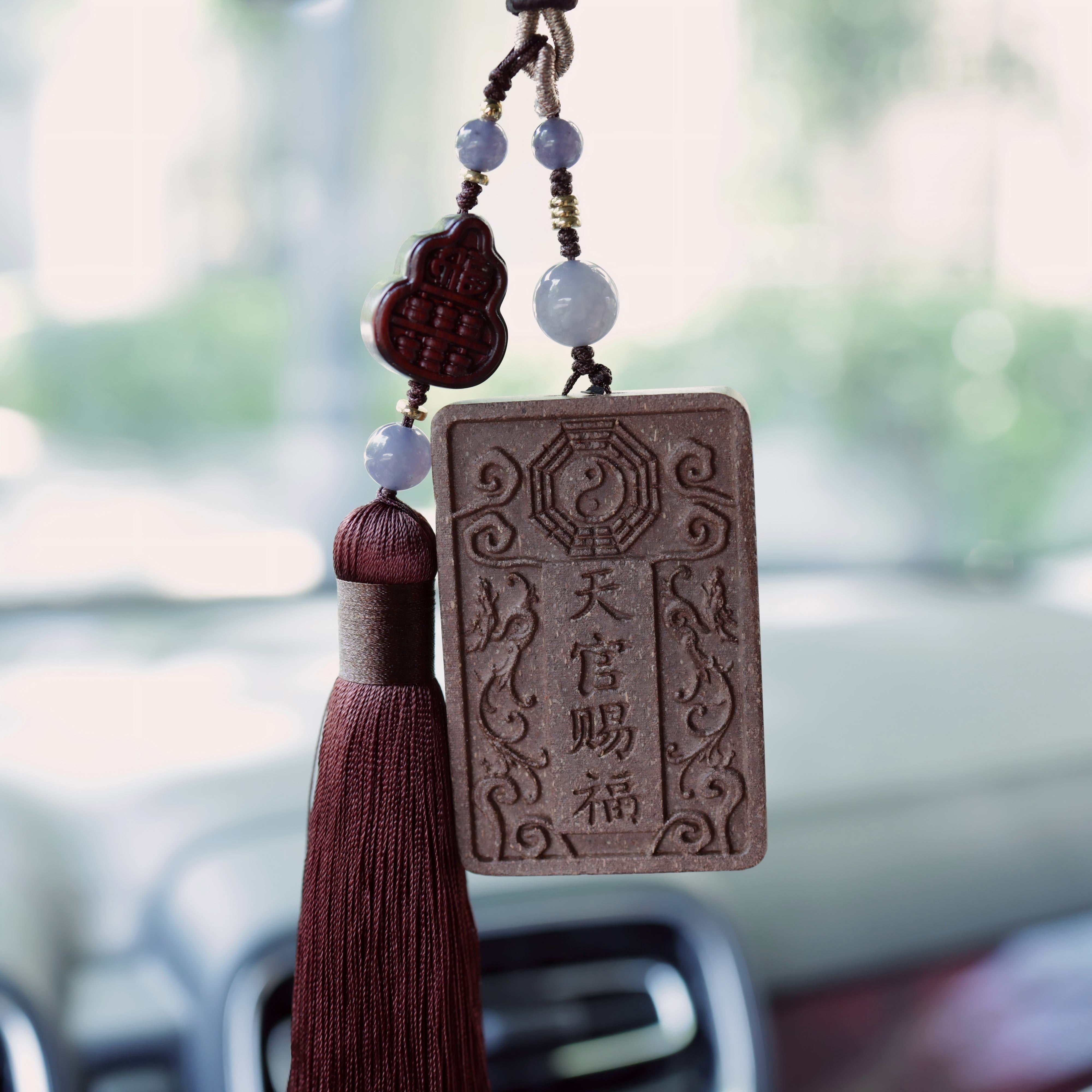 【Celestial】 HERBAL SCENT Handcrafted Botanical Car Charm - Pet-Friendly & Qi-Reviving Drive