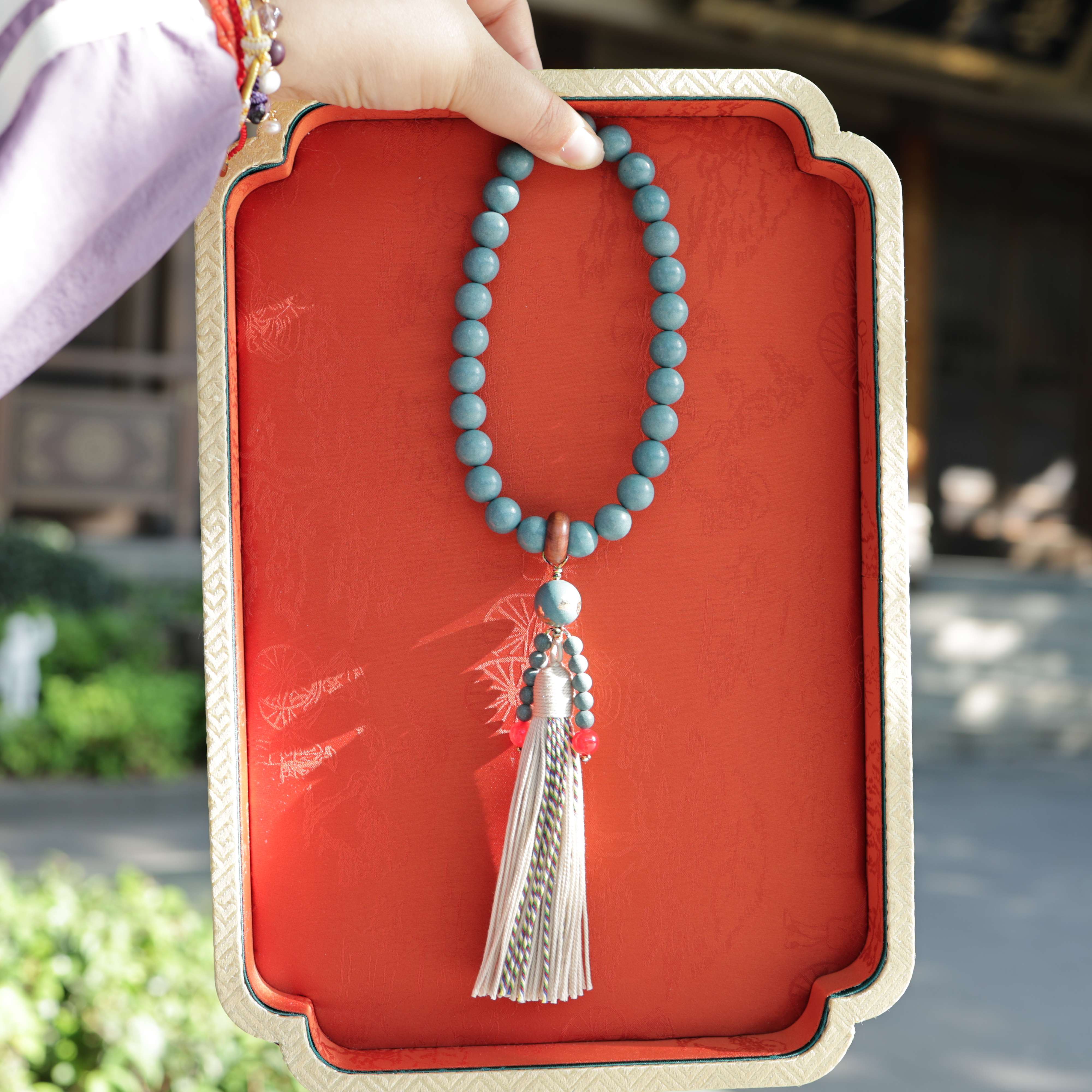 【Halcyon】HERBAL SCENT Handcrafted Botanical Car Charm - Pet-Friendly & Lotus-Scented Mind Clarity