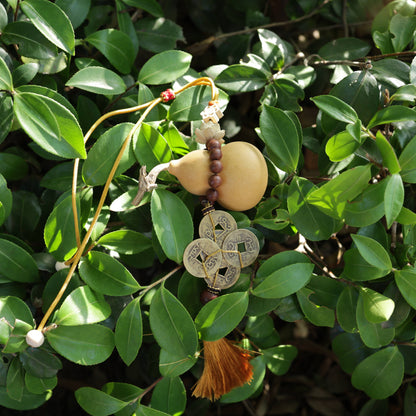 【Vitalizing】Herbal Scent Wealth-Attracting Vitality Car Charm - Ginseng Angelica Gourd & Five Emperor Coins