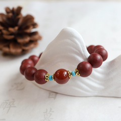 【Rosy-cheeked】Herbal Scent Rose Ginseng and Blood-Nourishing Bracelet 12mm