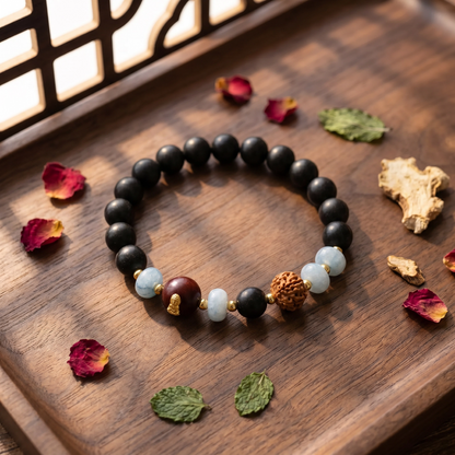 【Resplendent】HERBAL SCENT Red Sandalwood & Stone Bracelet - Xijiwan Blend & Beauty Vitality