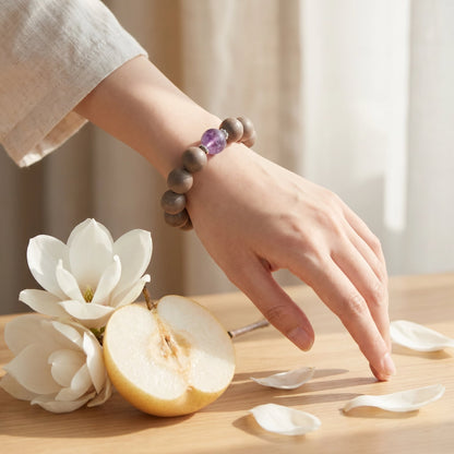 HERBAL SCENT Handcrafted Botanical Bracelet - Agarwood & Pear Calming Heritage Blend 16mm — photo 2