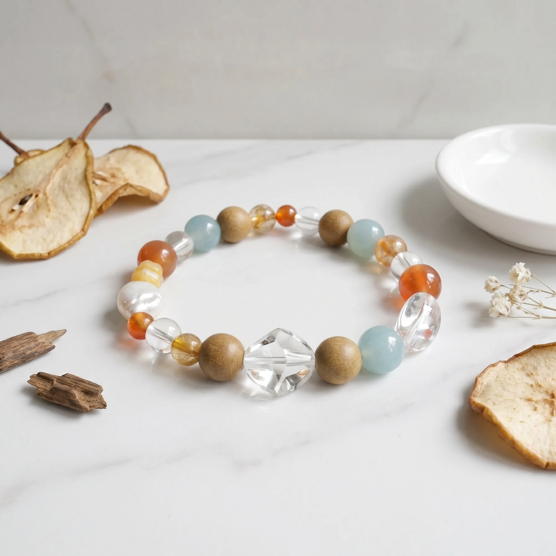 【Nocturne】HERBAL SCENT Handcrafted Botanical Bracelet - Pet-Friendly & Restful Relaxation