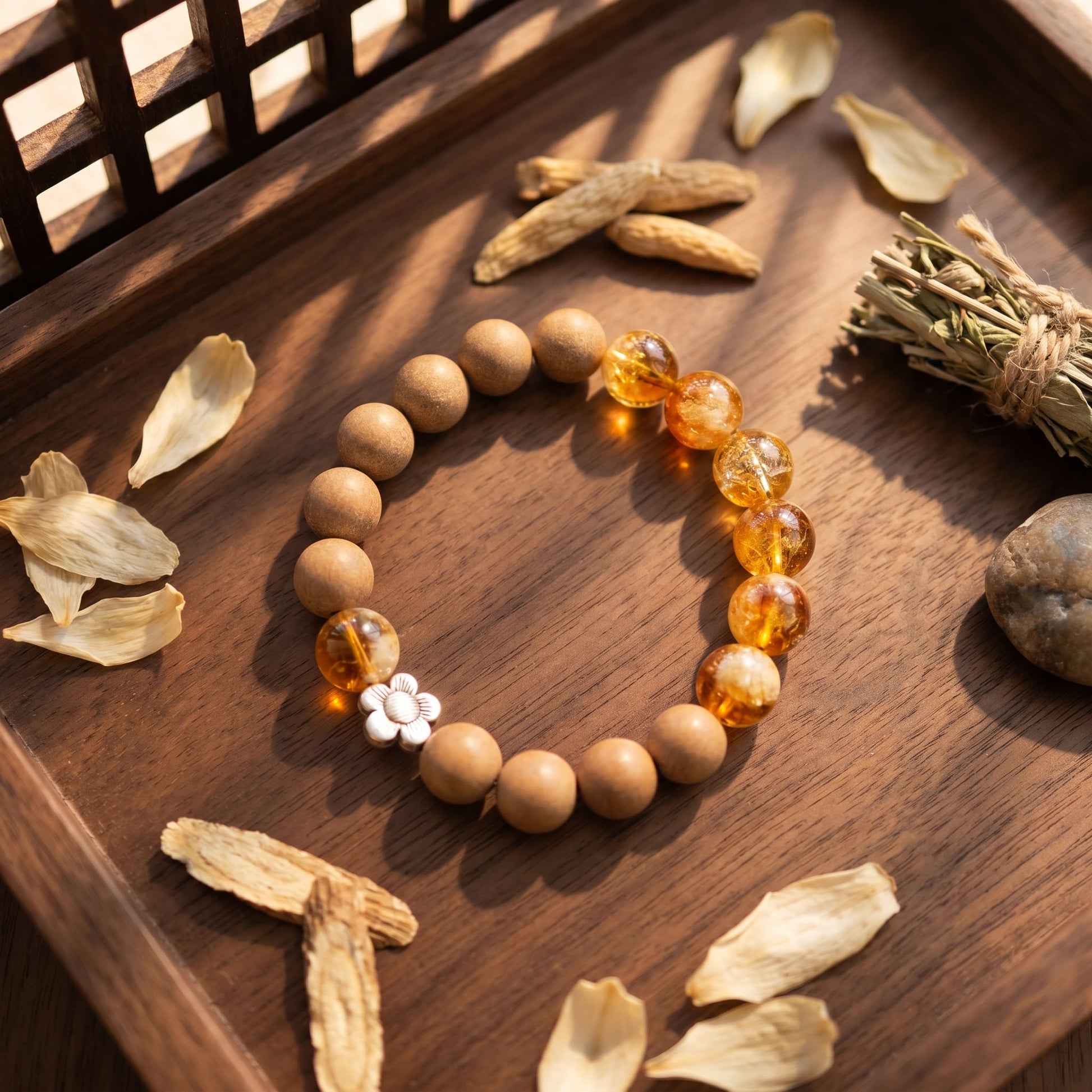 HERBAL SCENT Handcrafted Botanical Bracelet - Mind-Calming & Emotional Balance