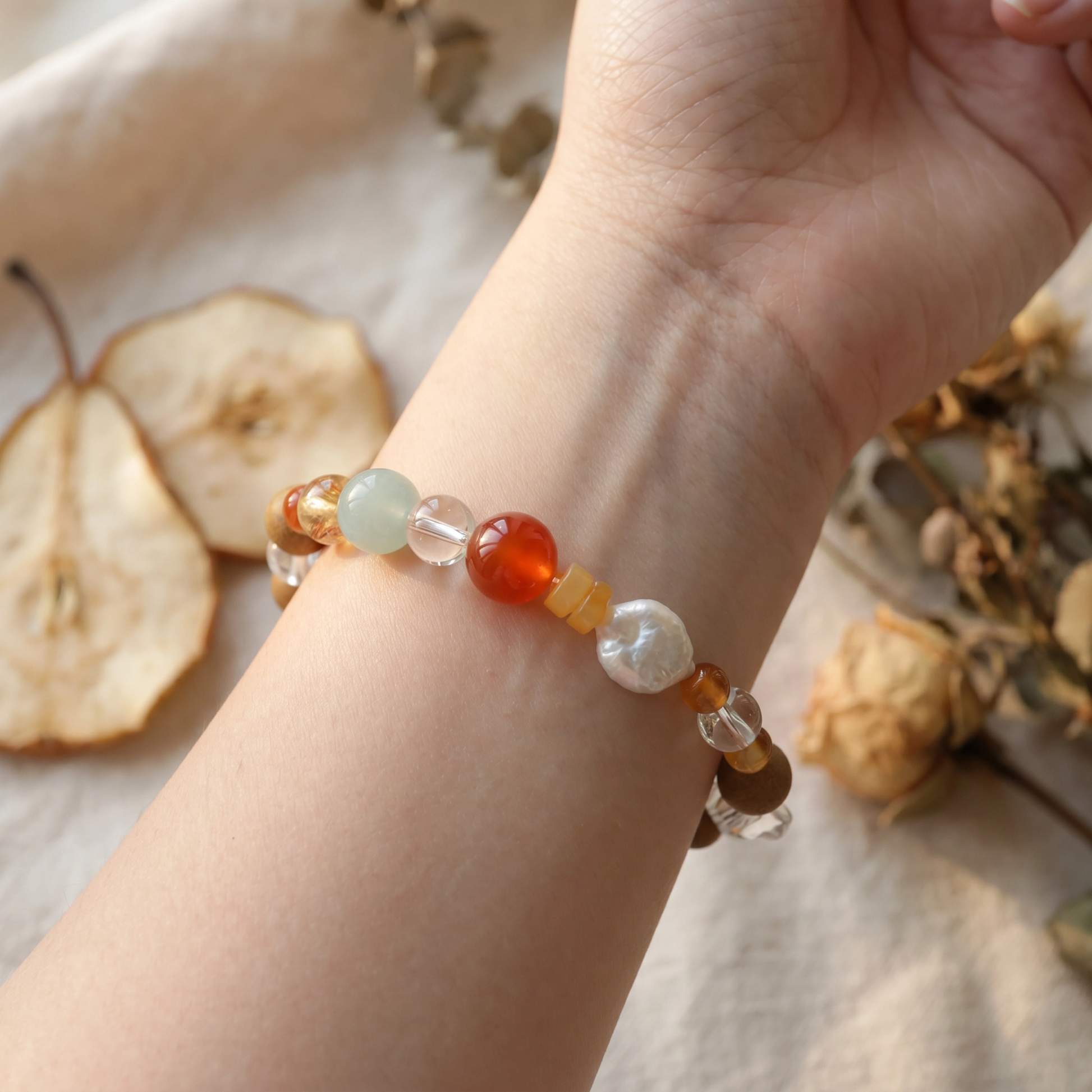 【Nocturne】HERBAL SCENT Handcrafted Botanical Bracelet - Pet-Friendly & Restful Relaxation