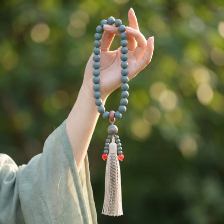 HERBAL SCENT Handcrafted Botanical Handheld Mala - Pet-Friendly & Lotus-Scented Mind Clarity