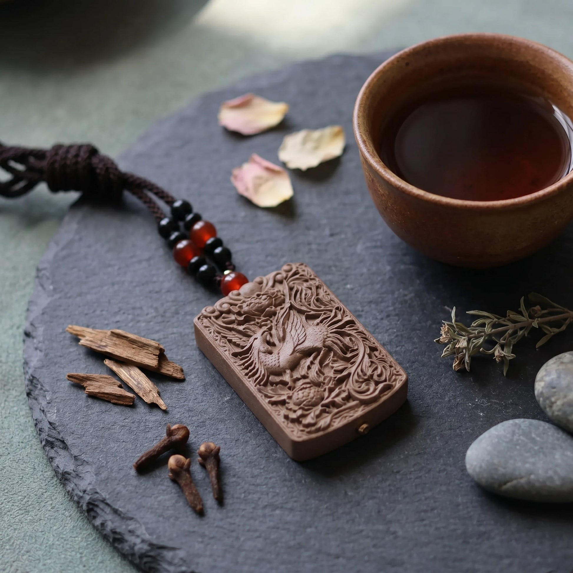 HERBAL SCENT Black Ginseng & Lychee Phoenix Pendant - Heritage Wellness Decor — photo 2